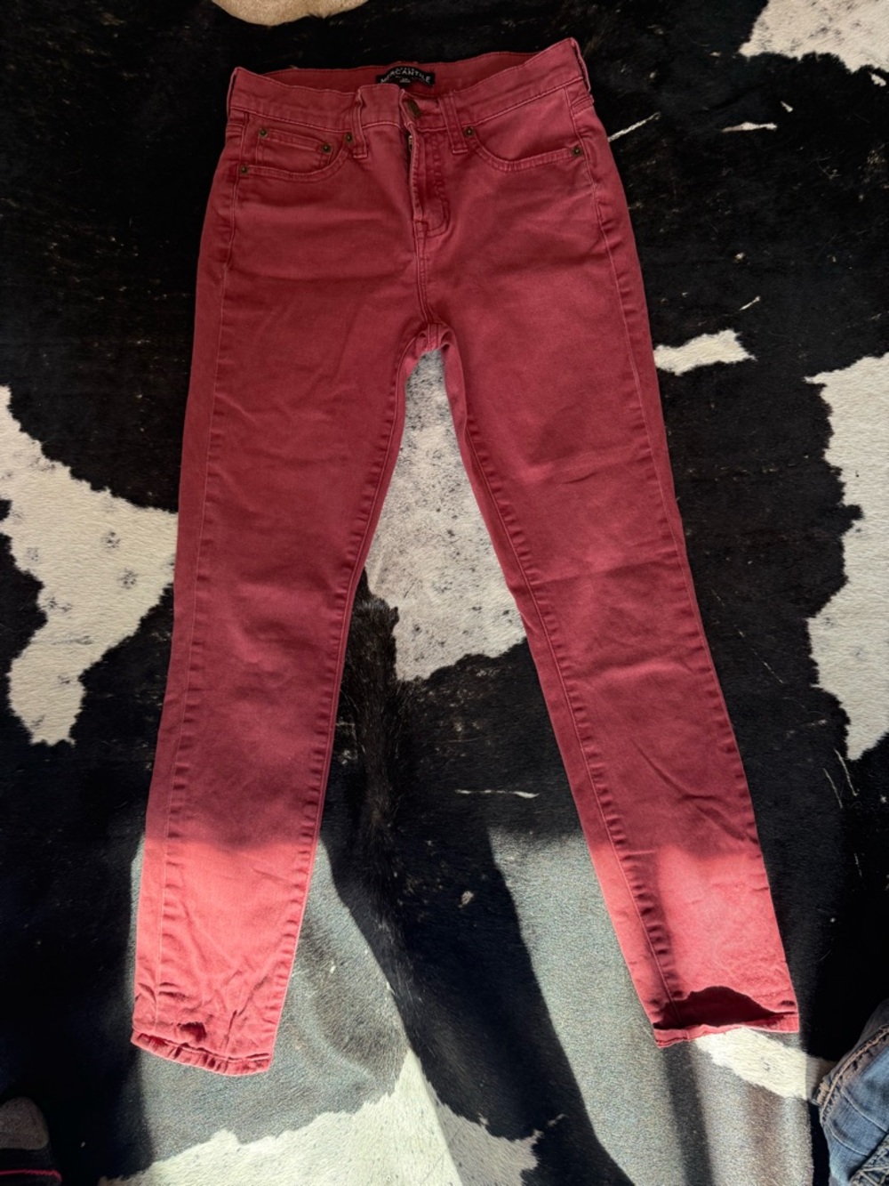 J. Crew Straight-Leg Jeans in Deep Wine